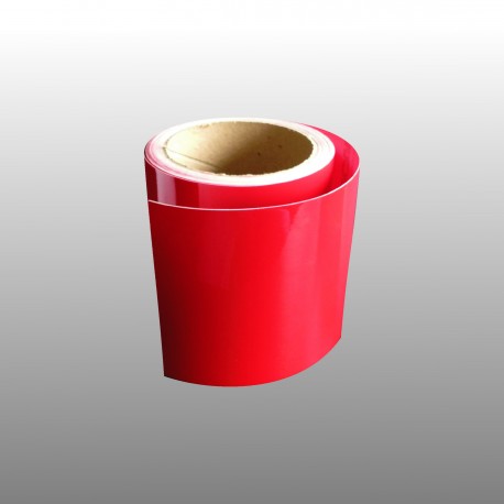 Bande adhésive en PVC teinté pour contremarche 100 mm - 10 ml - rouge