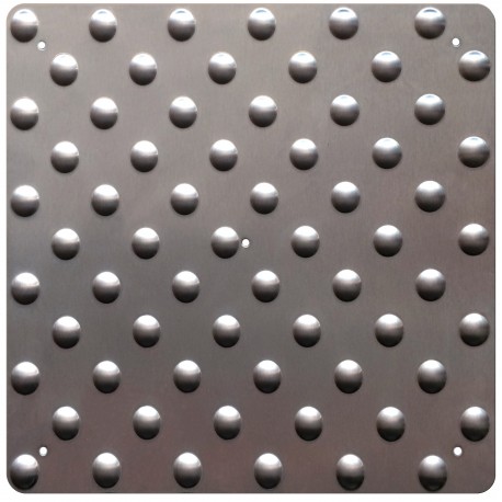 Dalle podotactile inox brossé 450