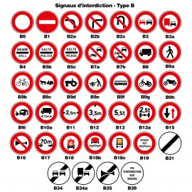 Panneaux d’interdiction